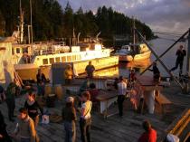 Makeke on the Dock at Lasqueti Makeke Marimba